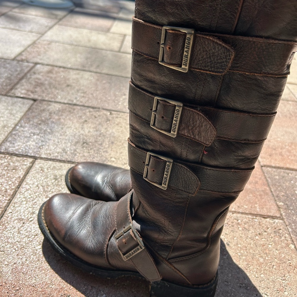 Durango Brown Leather Motorcycle Boots 6